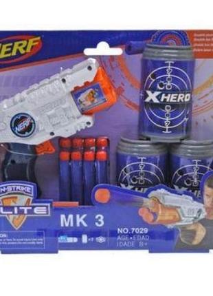 Уцінка. бластер "nerf" з поролоновими кулями — не стріляє