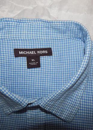 Мужская рубашка с длинным рукавом michael kors р.52-54 023dr (только в указанном размере, только 1 шт)6 фото