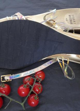 Босоніжки золоті stuart weitzman, устілка 27 см
