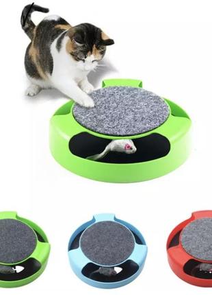 Іграшка інтерактивна кігтедерка для котів і кішок зловити мишку catch the mouse1 фото