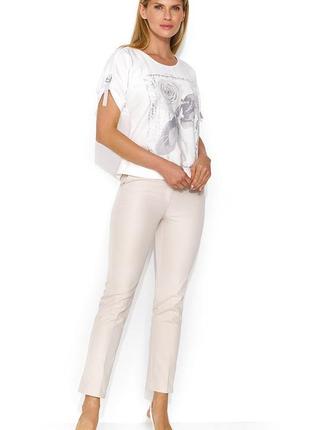 Жіночі звужені до низу брюки бежевого кольору. модель adoncia zaps. колекція весна-літо 20242 фото