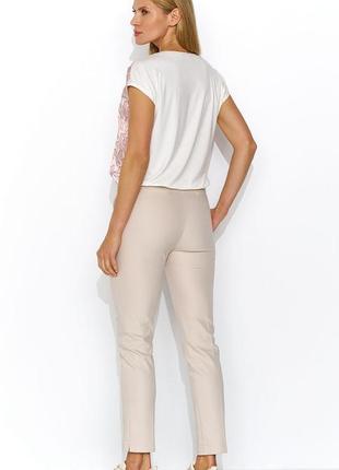 Жіночі звужені до низу брюки бежевого кольору. модель adoncia zaps. колекція весна-літо 20243 фото