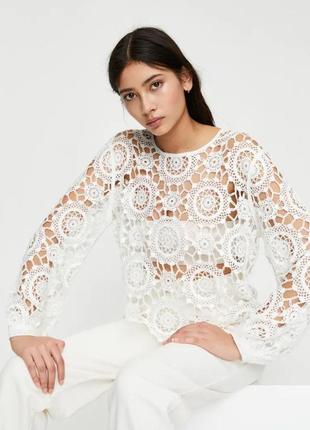 Реглан pull&amp;bear в'язаний літній білий