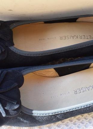 Кожаные туфли балетки лодочки мокасины р.36 23 см peter kaiser2 фото