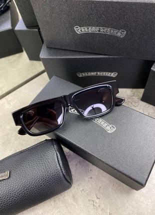 Окуляри чорні chrome hearts black 8216 g218