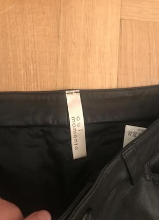 Кожаные,укорочённые брюки,капри4 фото