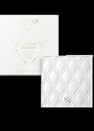 Пігментована палетка тіней kiko milano holiday première made to shine eyeshadow palette