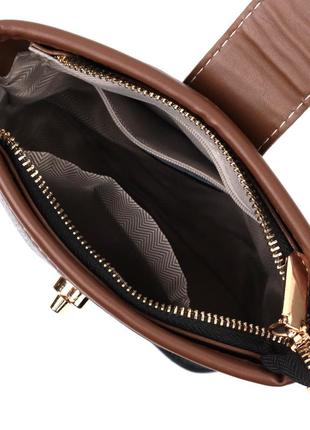 Интересная сумка на плечо для женщин на каждый день из натуральной кожи vintage 22348 черная5 фото