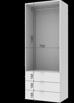 Шкаф для одежды в спальню гелар белый 77,5х49,5х203,4 распашной гардероб для спальни шкафы одежда5 фото
