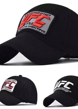 Кепка бейсболка ufc с изогнутым козырьком красная, унисекс wuke one size2 фото