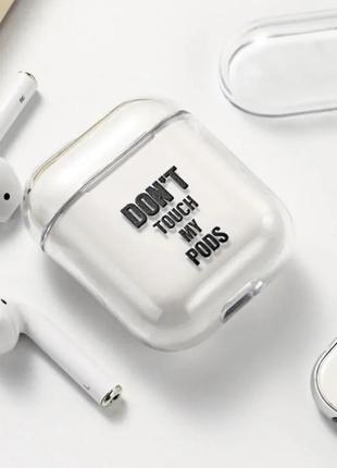 Чохол для навушників airpods пластик/силікон прозорий2 фото