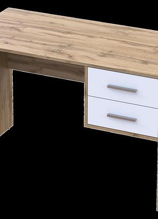 Комп'ютерний стіл письмовий т2 120х60х75 см тахо білий. столик письмовий офісний з ящиками