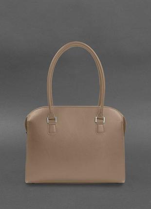 Жіноча шкіряна сумка business світло-бежевий краст blanknote арт. bn-bag-57-light-beige4 фото