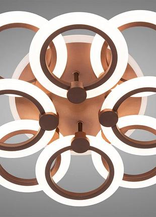 Lightwave a8022/4+4cf led 3color dimmer стельова люстра з диммером і led підсвічуванням, 110w