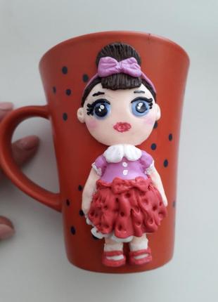 Чашка с куклой лол2 фото