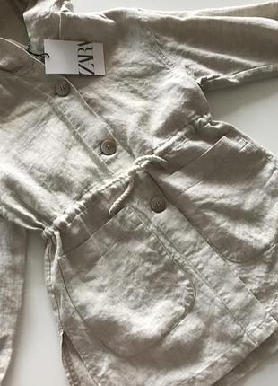 Льняной плащик zara 7