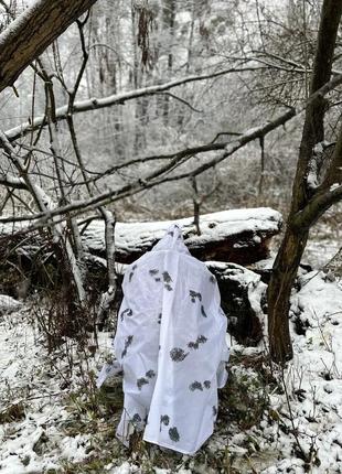 Тактический дождевик белого цвета . плащ-палатка. военный дождевик. пончо клякса....