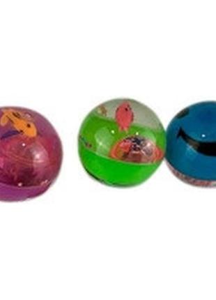 Іграшка дитяча м'ячик шакік з водою для дітей усередині дощі фігурки світиться