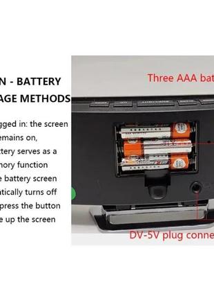 Часы настольные зеркальные, термометр, дата, будильник. от сети и батареек.8 фото