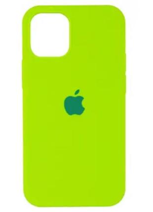 Чехол силиконовый на айфон 11 яркий зеленый