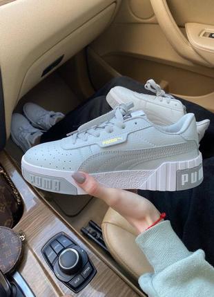 Кросівки puma cali white жіночі шкіряні пуми весна puma suede, adidas samba, nike air max, nike air force 1