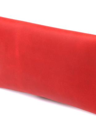 Женская винтажная кожаный тревел-косметичка shvigel 16427 красный2 фото