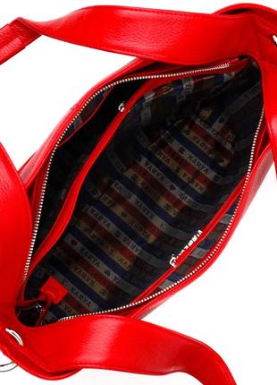 Багатофункціональна жіноча сумка-шоппер із кишенями karya 20876 червоний4 фото