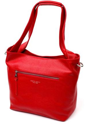Багатофункціональна жіноча сумка-шоппер із кишенями karya 20876 червоний2 фото