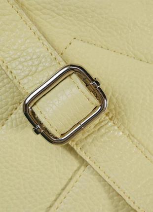Оригінальний жіночий рюкзак з натуральної шкіри shvigel 16307 лимонний10 фото