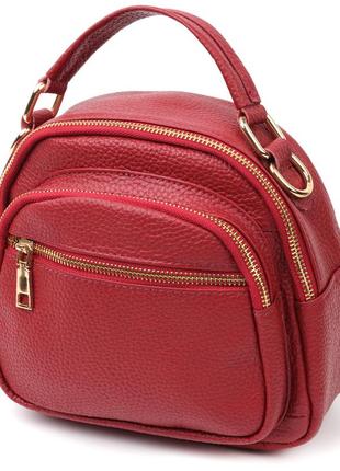 Стильная женская сумка vintage 20689 красная