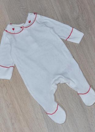 Человечек mothercare. рост 56 new baby слип нарядный красивый нежный классный в роддом first size 0-1 мес george primark carter's1 фото