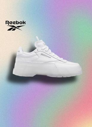 Reebok classic - кожаные кроссовки club c x cardi b оригинальные