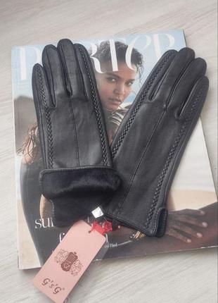 Женские лайковые перчатки gsg black2 фото