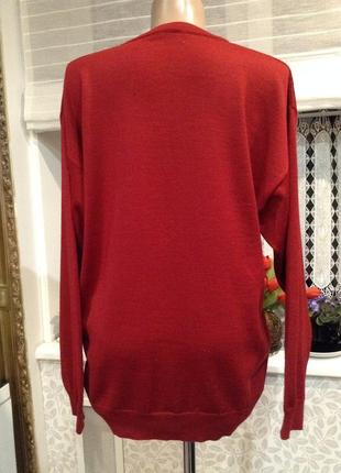 Шикарний пуловер напіввовняний, кольору марсал canda4 фото