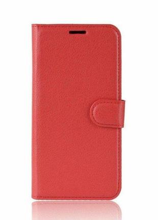Чехол-книжка с карманами для карт на oppo a5 (2020) цвет красный6 фото