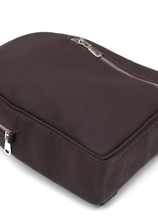 Стильный матовый женский рюкзак из натуральной кожи shvigel 16325 коричневый3 фото