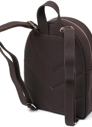 Стильный матовый женский рюкзак из натуральной кожи shvigel 16325 коричневый2 фото