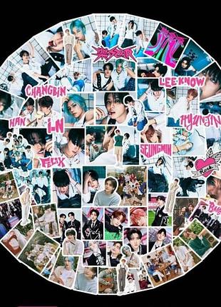 Наклейки 100 штук в упаковке stray kids серії стрейкидс стрей кидс кідс straykids кідс к поп k pop