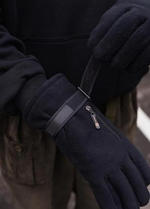 Флісові перчатки without lock 16-6 black 4