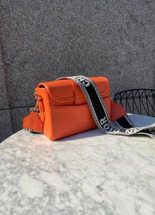 Жіноча сумка dior 30 montaigne orange діор помаранчева 00603 фото