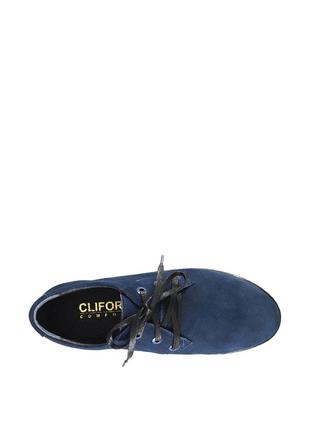 Туфли мужские  синие натуральный нубук украина  cliford - размер 42 (28 см)  (модель: 228-06n-5587kblue)4 фото