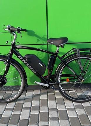 Электровелосипед городской гетьман cubic-bike 28” 500w 48v 18ah планетарная втулка6 фото