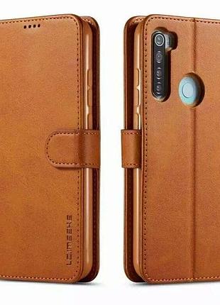 Чехол-книжка imeeke для xiaomi redmi note 8t цвет коричневый