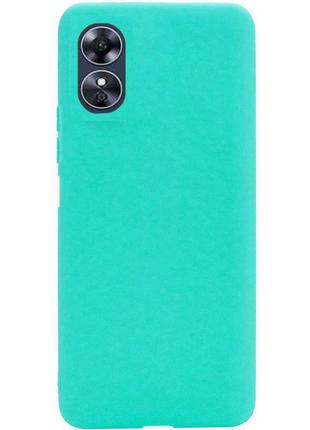 Чехол candy silicone для oppo a17 / a17k цвет бирюзовый