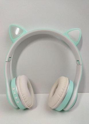 Дитячі блютуз навушники бездротові "cat ear" vzv-23m bluetooth навушники з котячими вушками та підсвічуванням6 фото