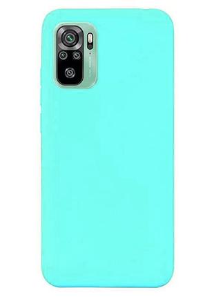 Чехол candy silicone для xiaomi redmi note 10 4g / 10s / poco m5s цвет бирюзовый