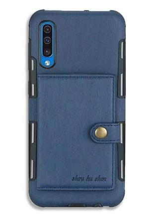 Чохол-гаманець для samsung galaxy a30s / a50 / a50s колір синій2 фото