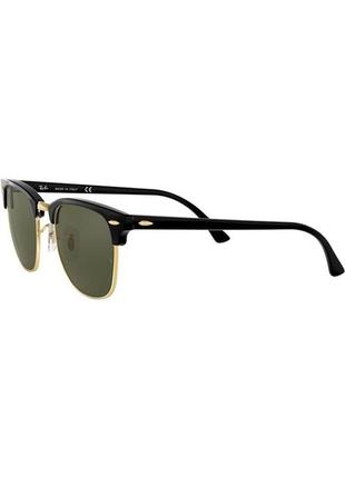 Сонцезахисні окуляри ray-ban rb3016 w0365 clubmaster square sunglasses black on gold/g-15 green 51mm5 фото