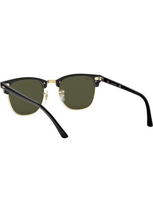 Сонцезахисні окуляри ray-ban rb3016 w0365 clubmaster square sunglasses black on gold/g-15 green 51mm4 фото