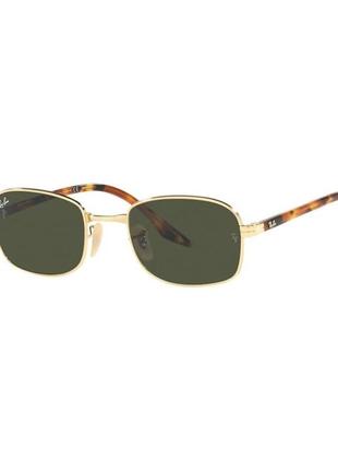 Сонцезахисні окуляри ray-ban rb3690 square sunglasses 001-31 - arista/green1 фото